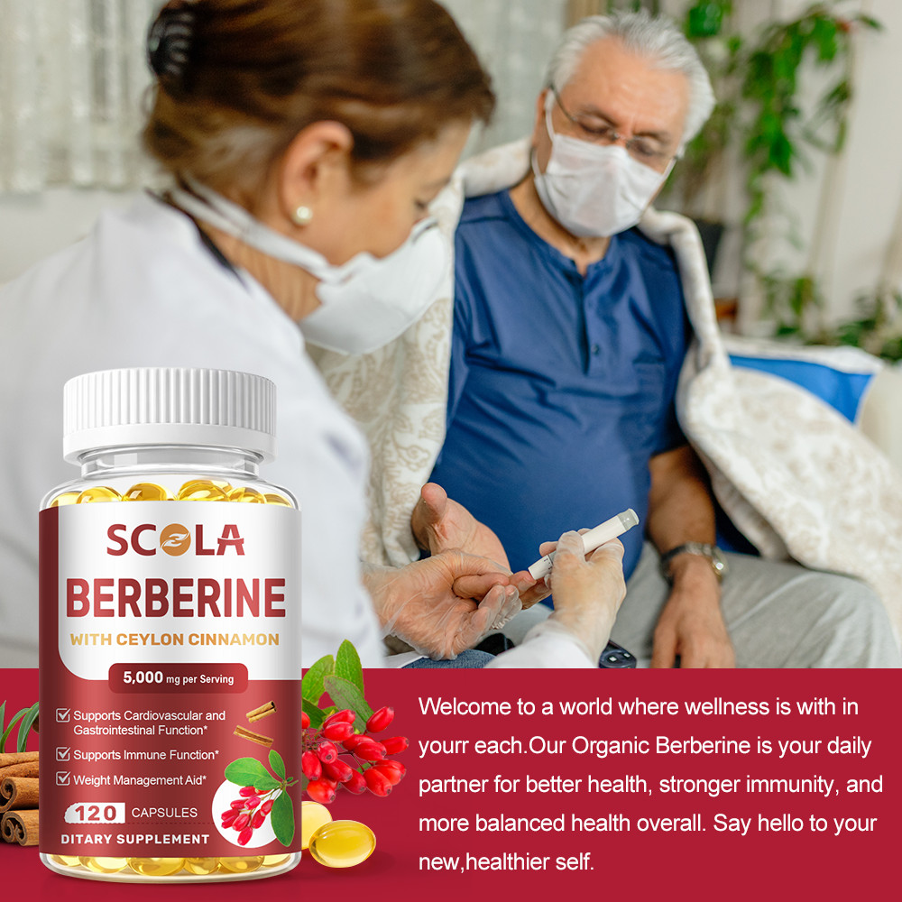 Berberine HCL 5000mg + Ceylon Cinnamon 1000mg High Potency Blood Sugar Support