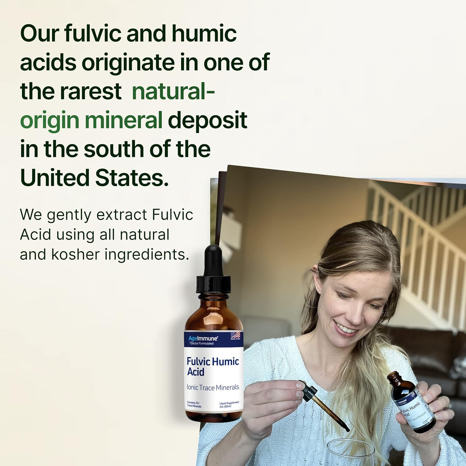 Fulvic Humic Acid 75 + Trace Minerals Liquid Supplement – Plant Derived in US…