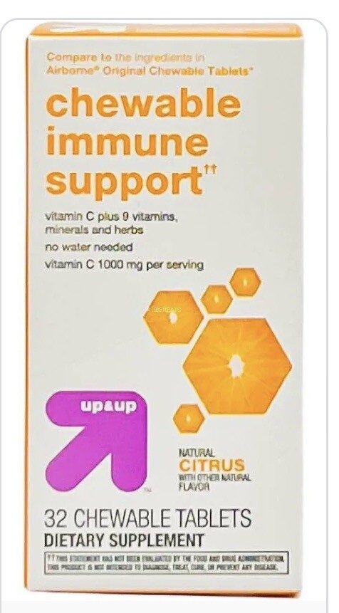 CASE OF 24 Immune System Support 1000mg Vitamin C Chewable 32 tablets Ex.12/2025