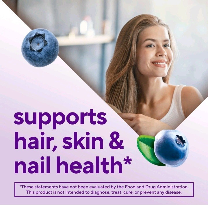 Vitafusion Biotin – Supports Hair, Skin & Nail Health – 100 Gummies – 07/2026