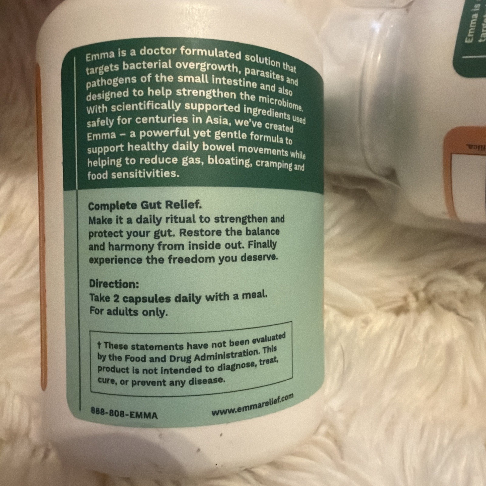 EMMA Gut Health Gas & Bloating Relief Constipation Leaky Gut Repair Exp 5/25 b2