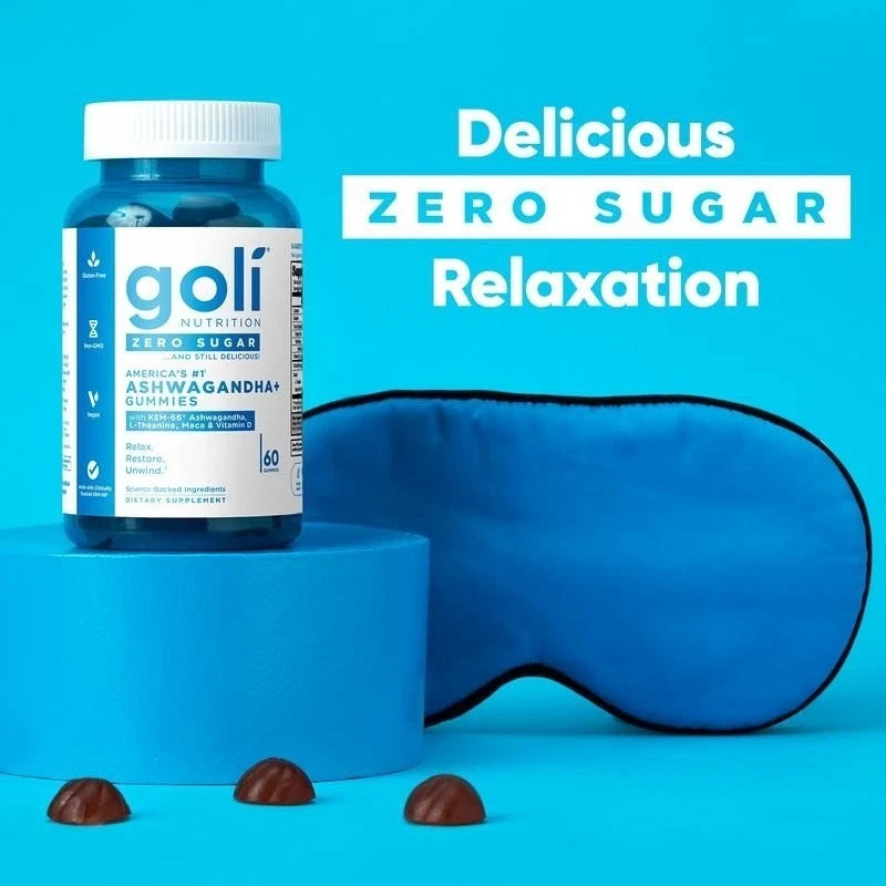 Goli Nutrition Ashwagandha Gummies Supplement Mixed Berry KSM-66