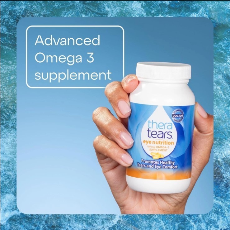 TheraTears Omega 3 Supplement, 1200mg, 90 ct (Pack of 1) 90 Count