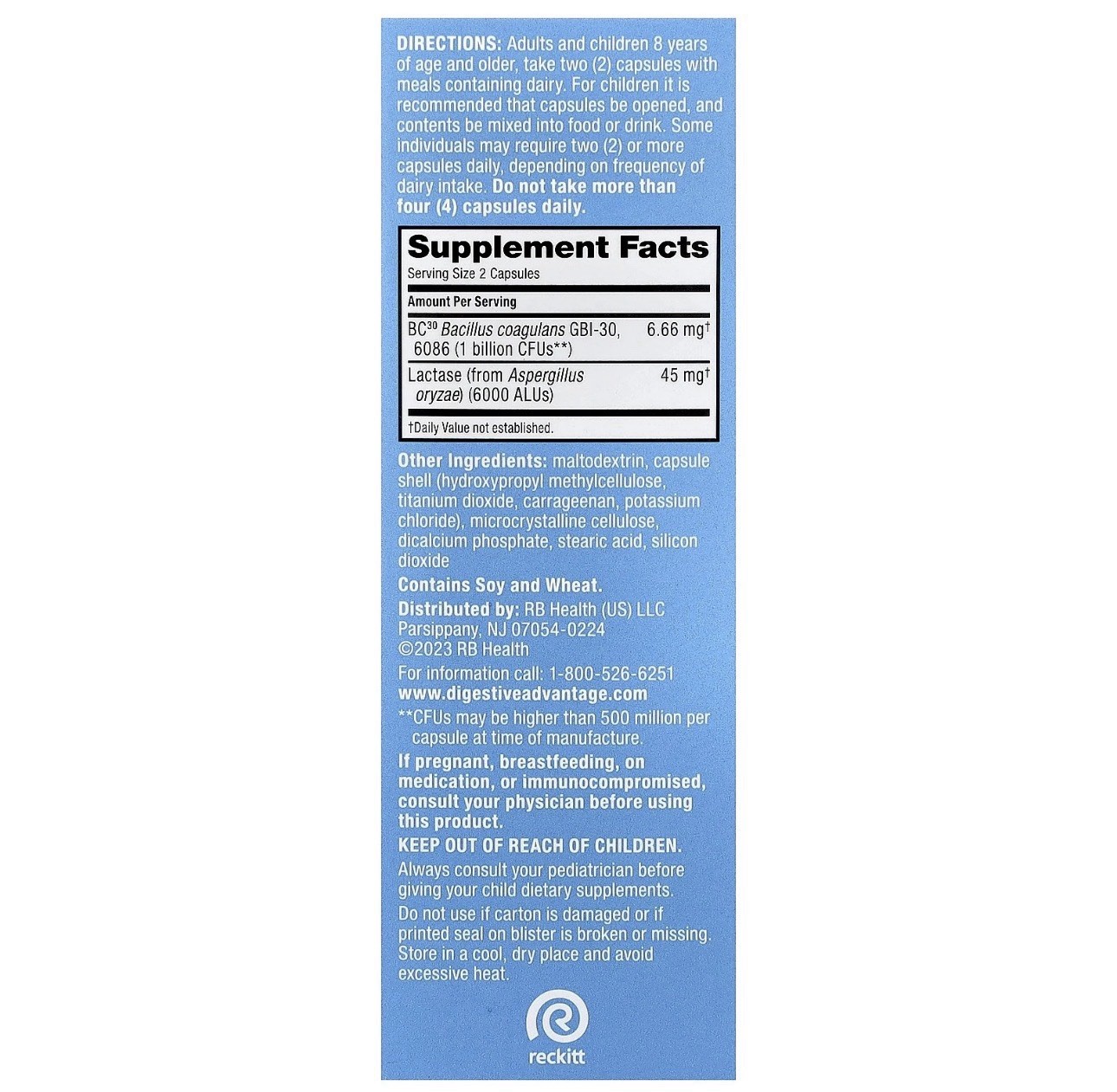 🔥Digestive Advantage®, Daily Probiotics + Lactose Support, 96 Capsules 02/2029