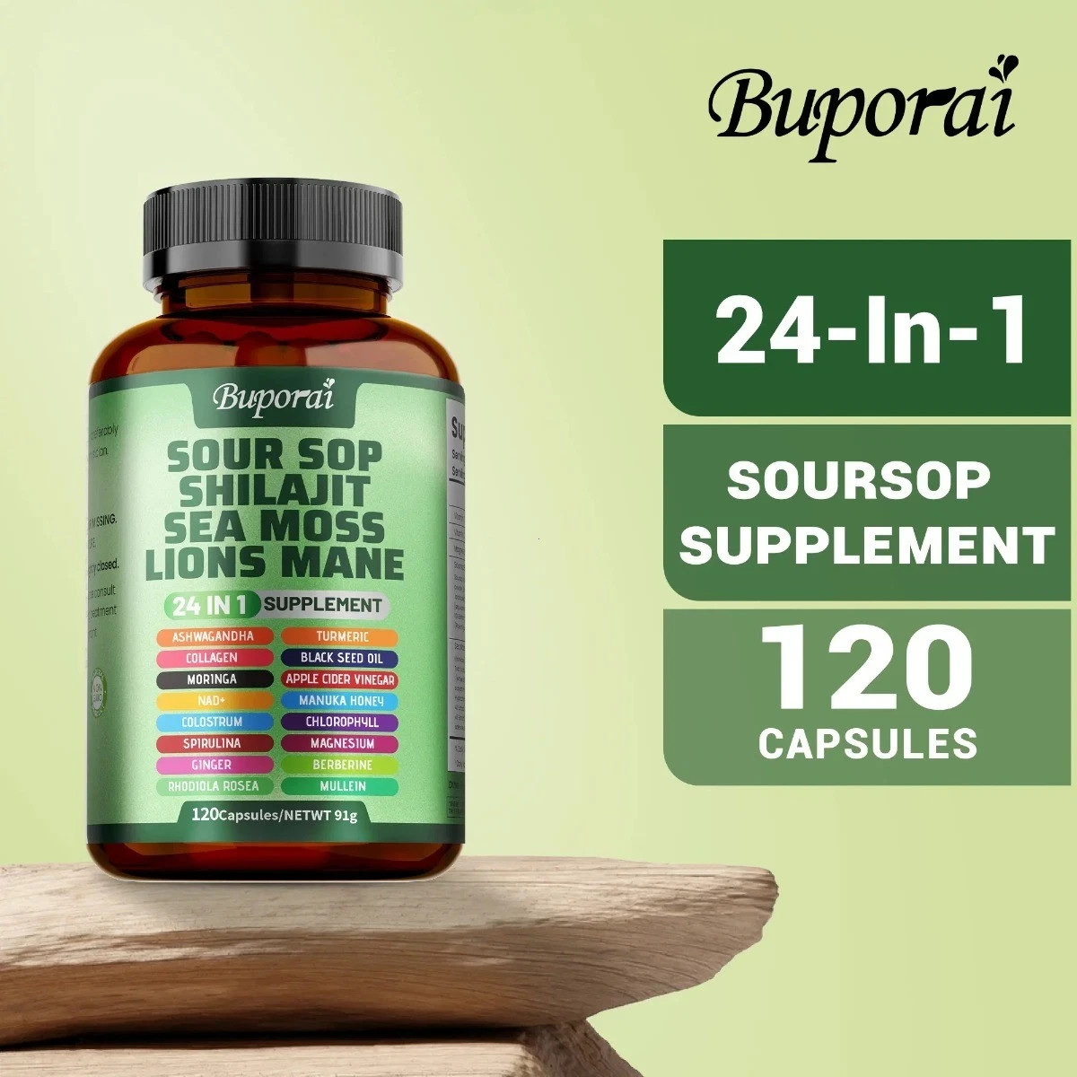 Soursop 120 Capsules – 24-in-1 for Skin, Joint & Bone Health
