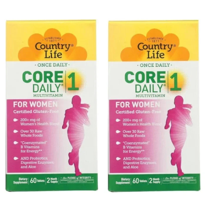 Country Life Core Daily-1 Women 60 tabs (Pack of 2)