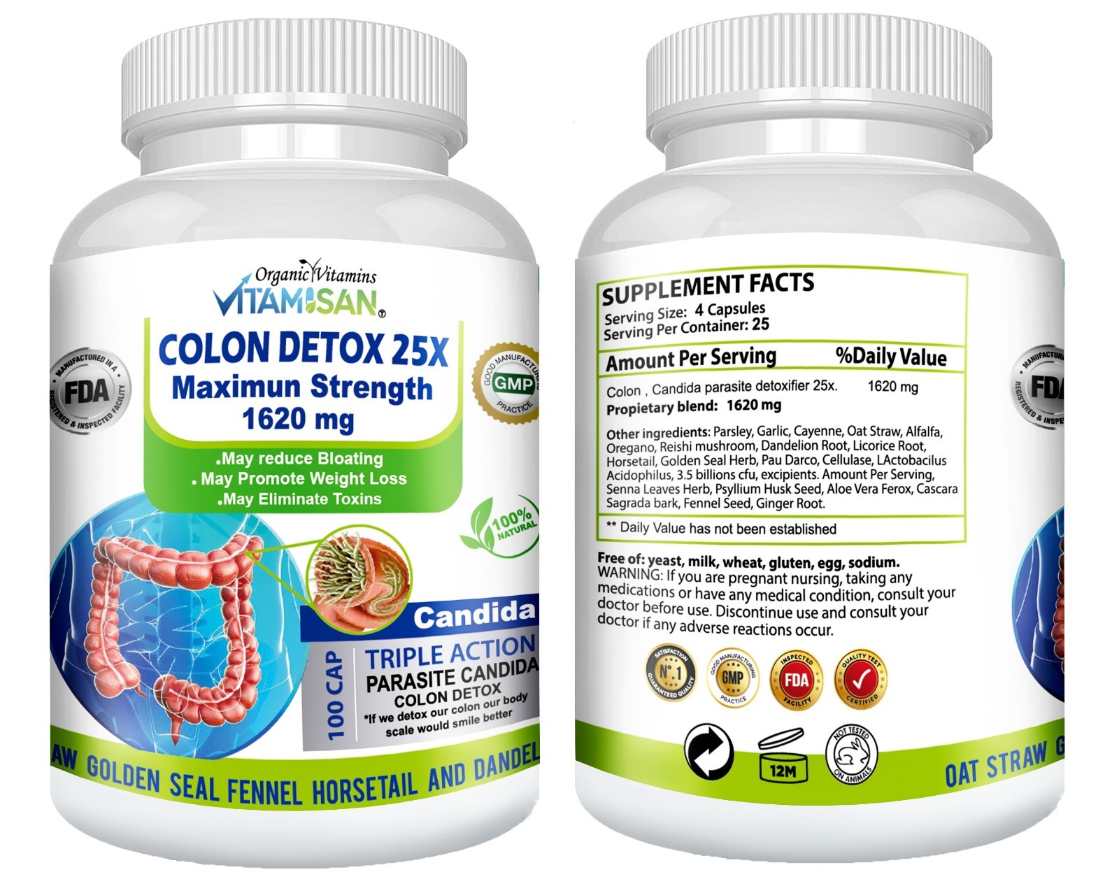 Colon Cleanse Program with Probiotics, Easy & Gentle, Complete Gut Detox support