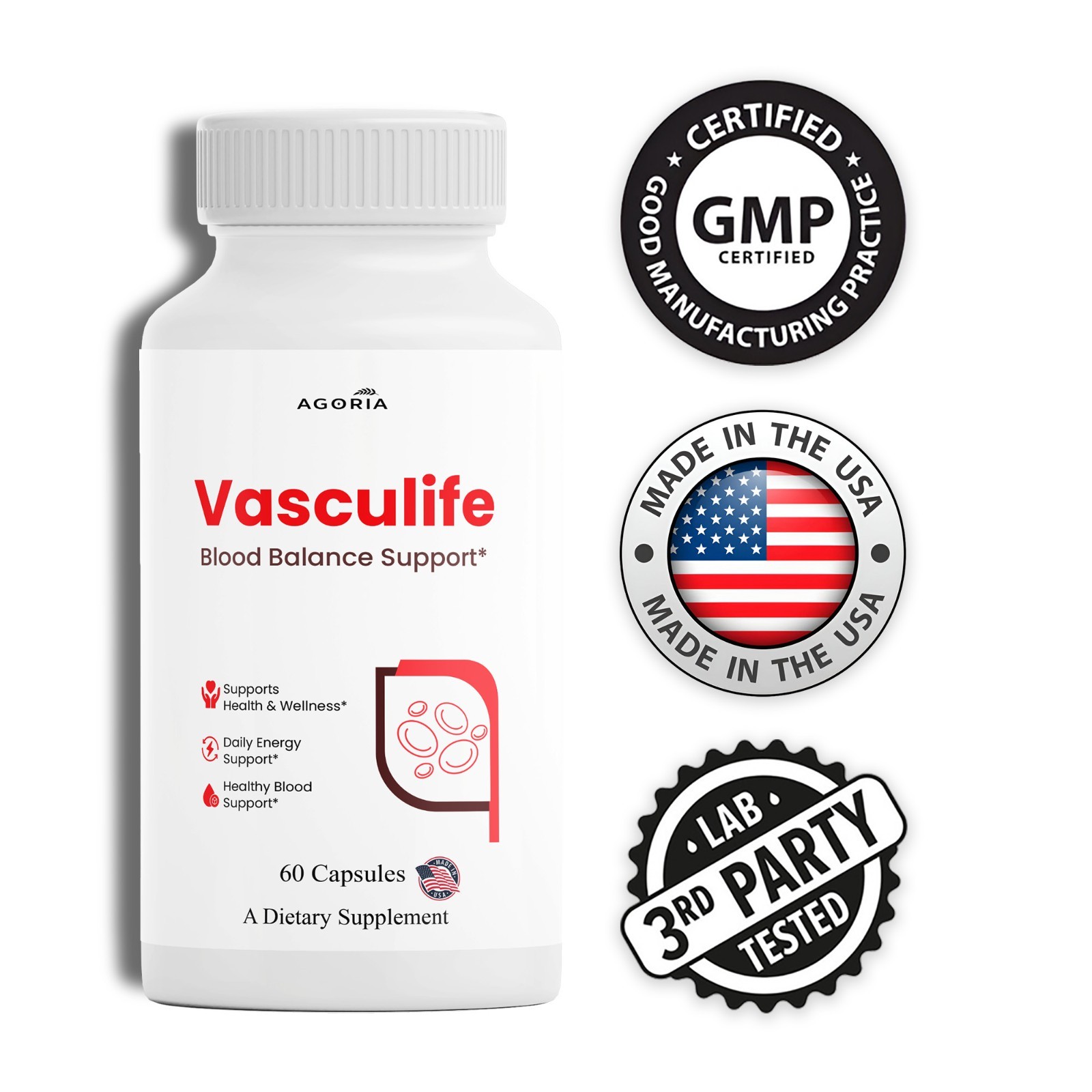 (1 Pack) Vasculife Blood Balance, Vasculife Advanced Blood Health Capsules