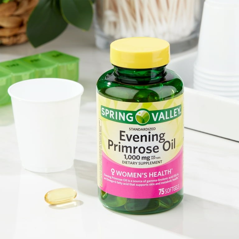 Spring Valley Evening Primrose Oil Women’s Health, 1000 mg 75 softgels
