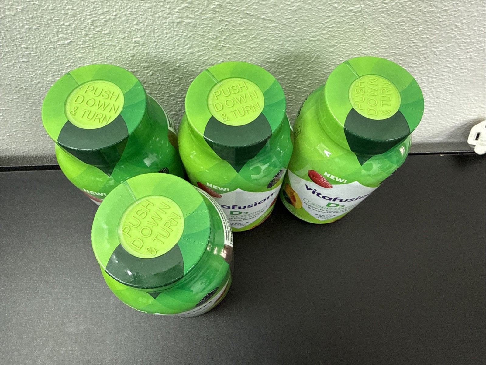4 Pack – vitafusion Vitamin D3 Gummy Vitamins 150 Ct Berry & Peach EXP 02/2027
