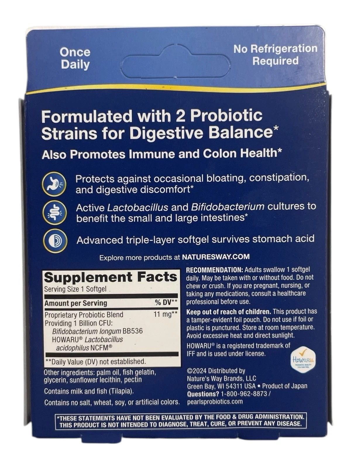 Nature’s Way Acidophilus Probiotic Pearls – Gut Health – 90 Softgels – 12/2025