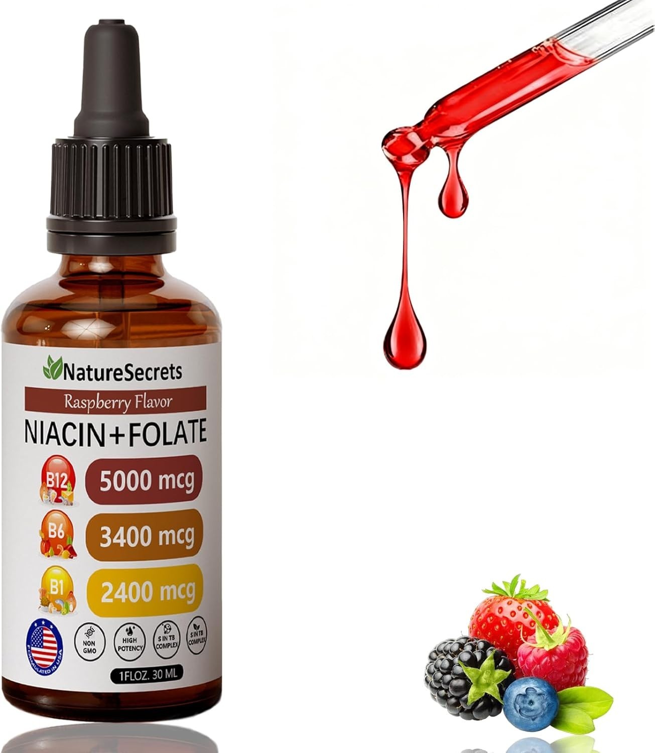 Vitality Boost with NatureSecrets B12 Liquid Drops – Convenient Daily Formula