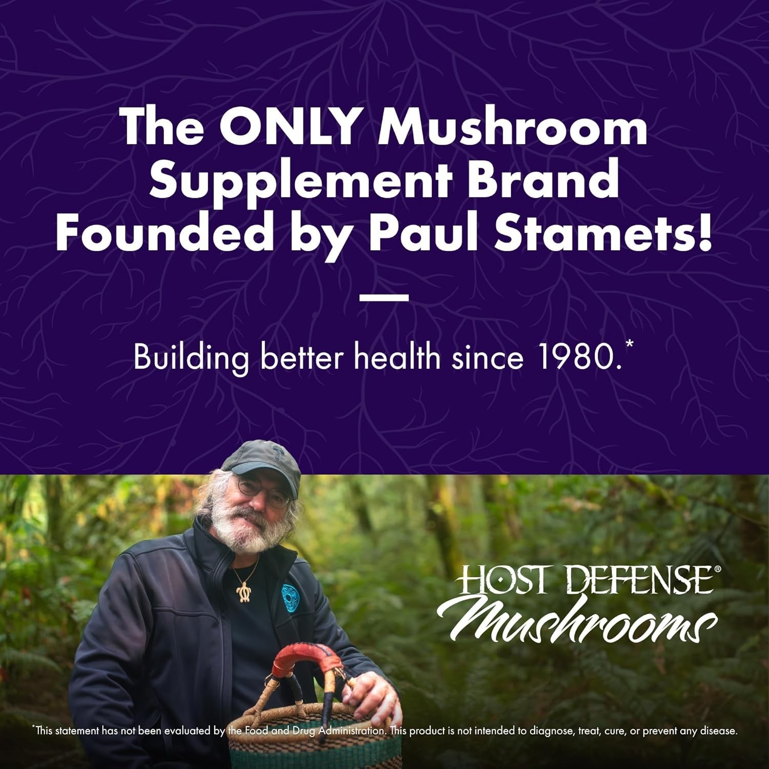 Host Defense MycoBotanicals® Brain – 60 Veg Capsules – Pack of 4