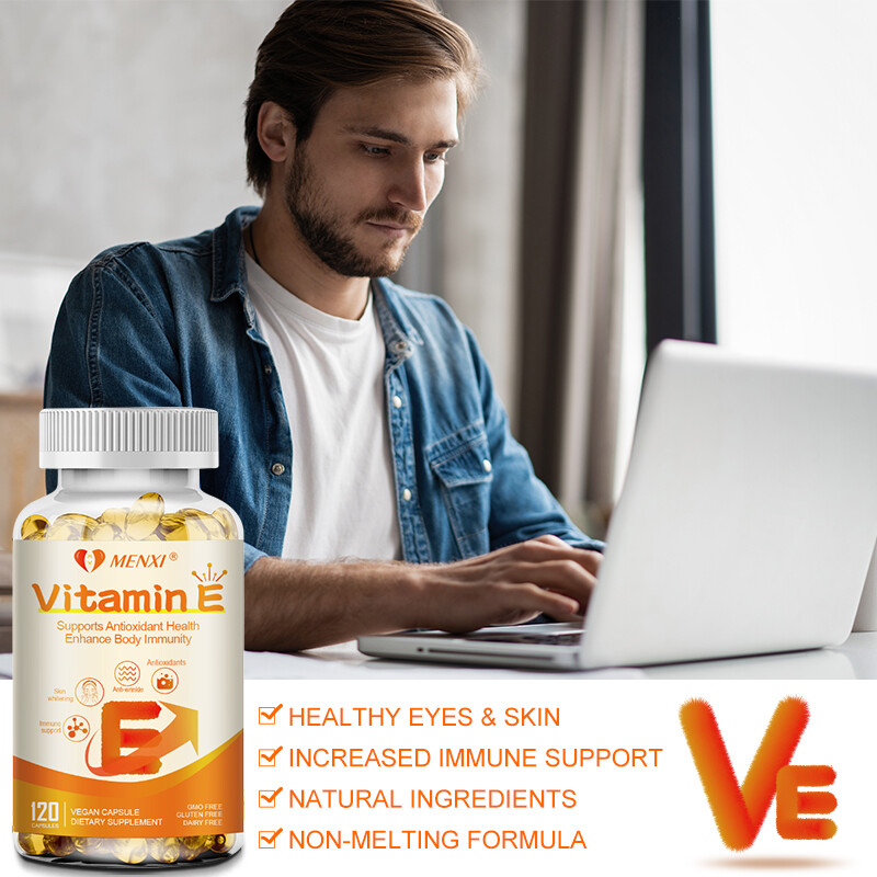 Vitamin E Oil 120 Capsules – Boost Hair, Skin,Nail & Face Health Naturally MENXI