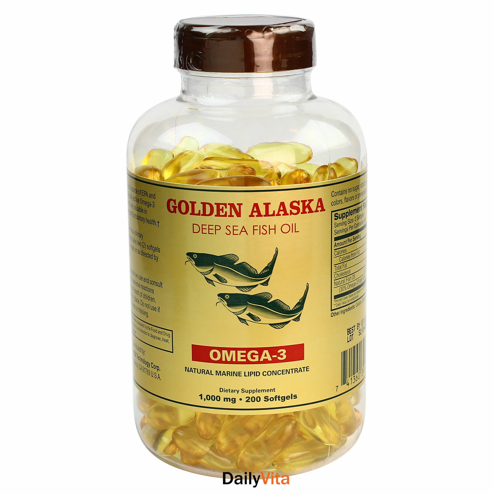 4 X Alaska Deep Sea Fish Oil, 800caps, Omega-3, EPA DHA, FRESH, Made In USA