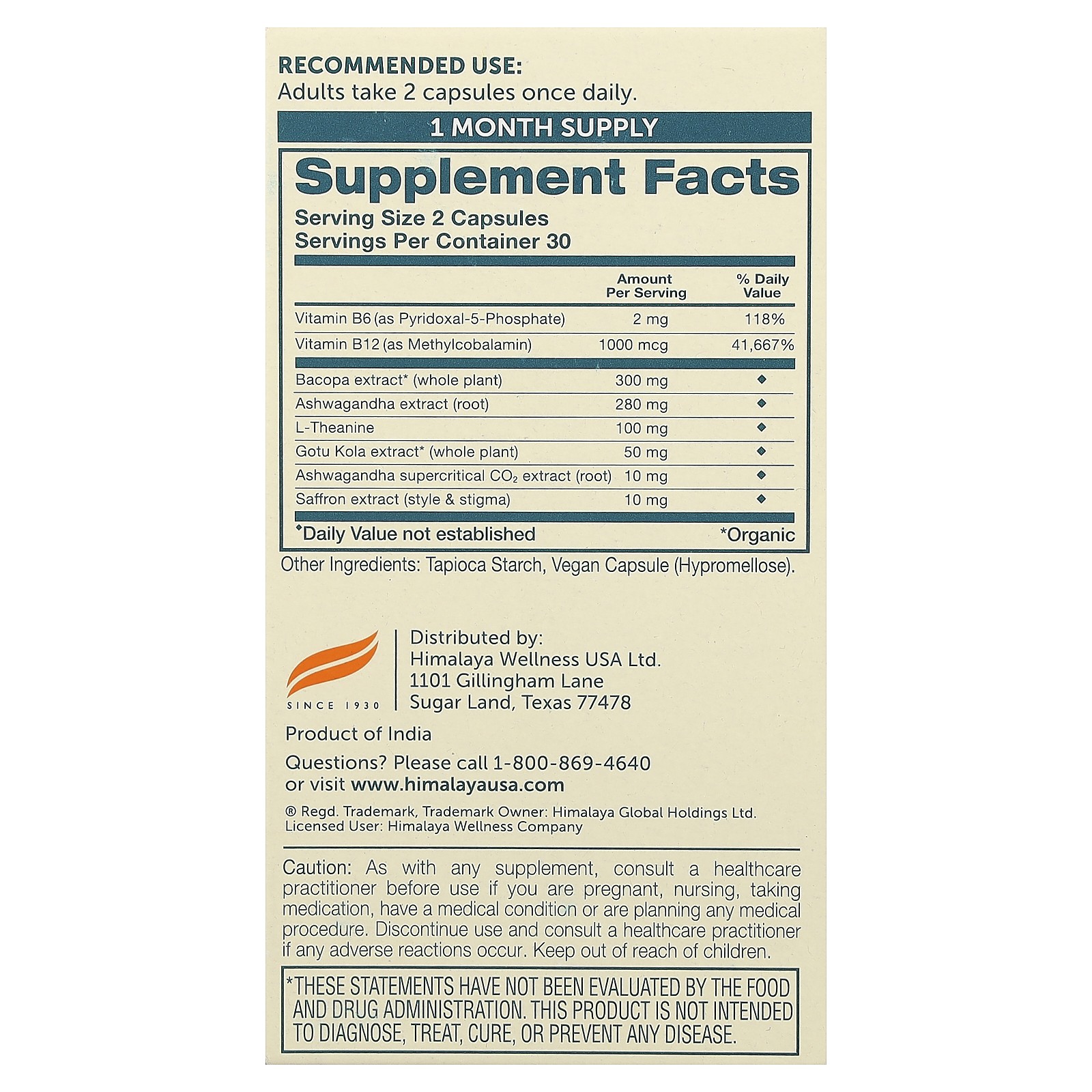 Focused Mind, 60 Vegan Capsules