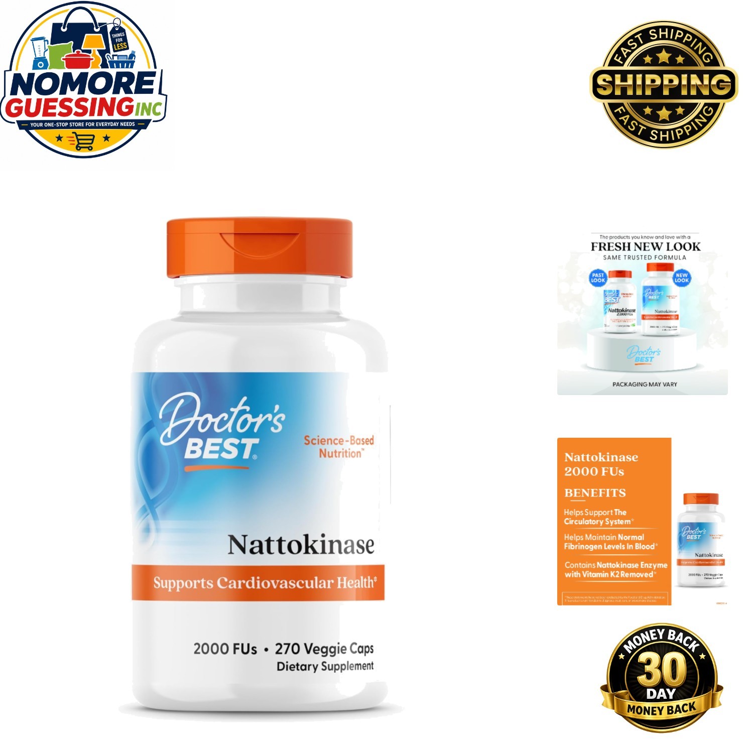 270 Capsules of Nattokinase – Supports Heart Health & Normal Circulation