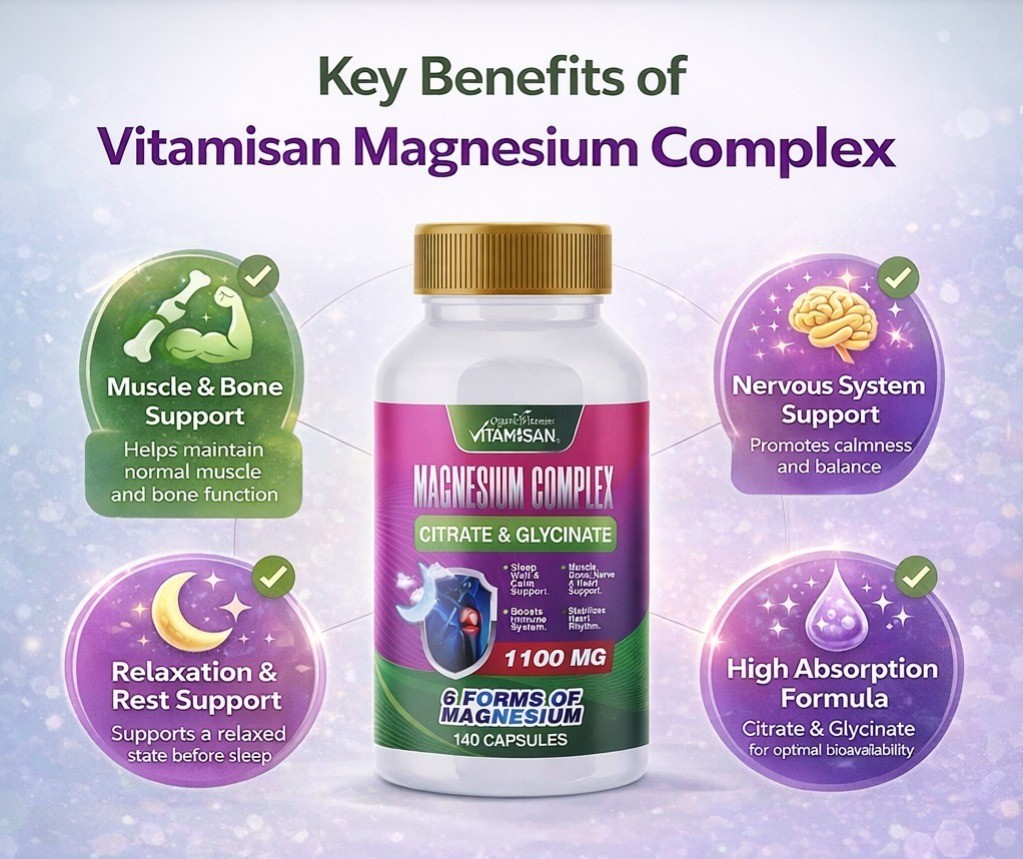 Magnesium Complex & Essential Magnesium Supplement 1100 mg support fitness 140