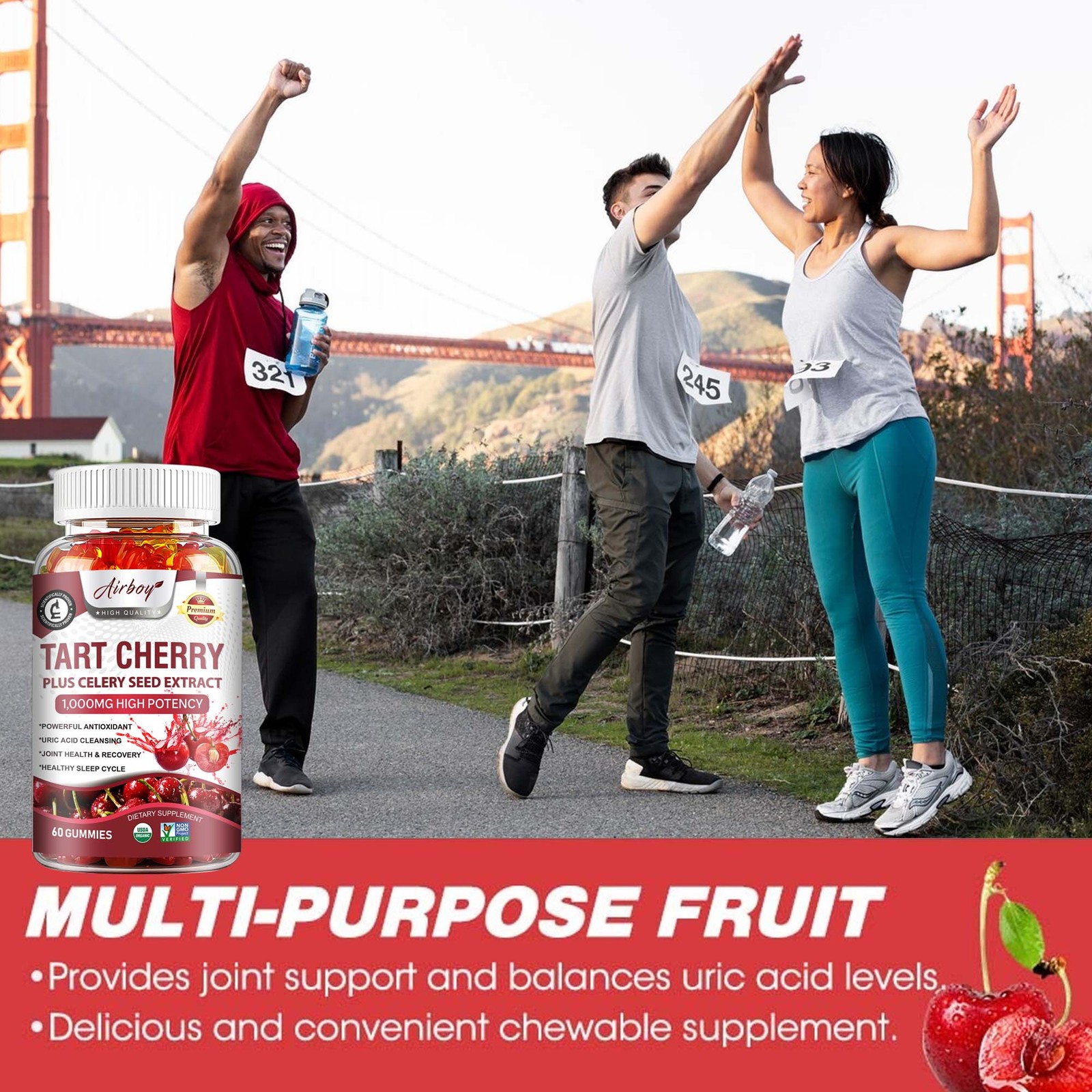 Tart Cherry – Antioxidant Rich Gout Arthritis Pain Relief,Mobility & Flexibility