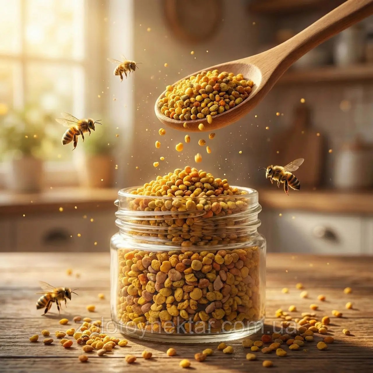 Pure 100 % Natural Organic Bee Pollen Raw Granules Honey Bees Made Ukraine 50 g