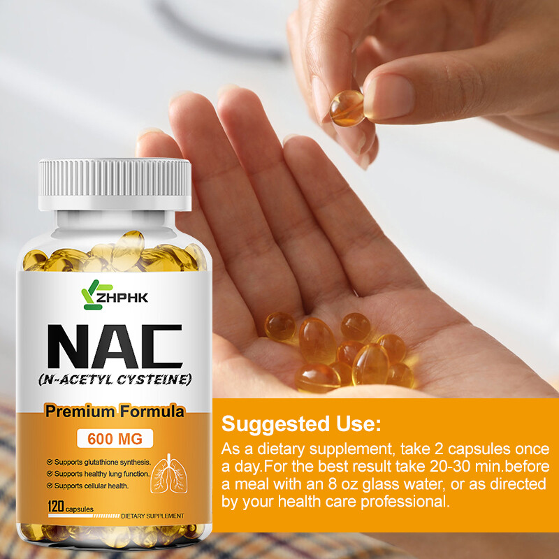 N-ACETYL L-CYSTEINE 600mg – Immune System and Liver Support – 120 Capsules