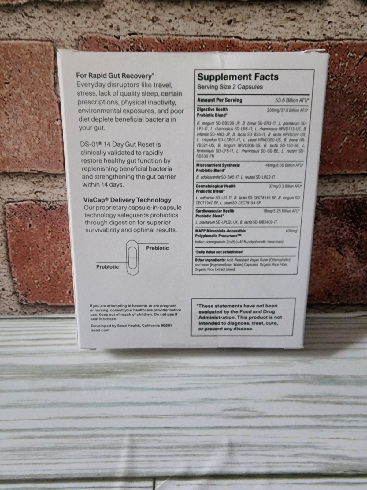 Seed DS -01 14 Day Gut Reset. Expires 07/2026
