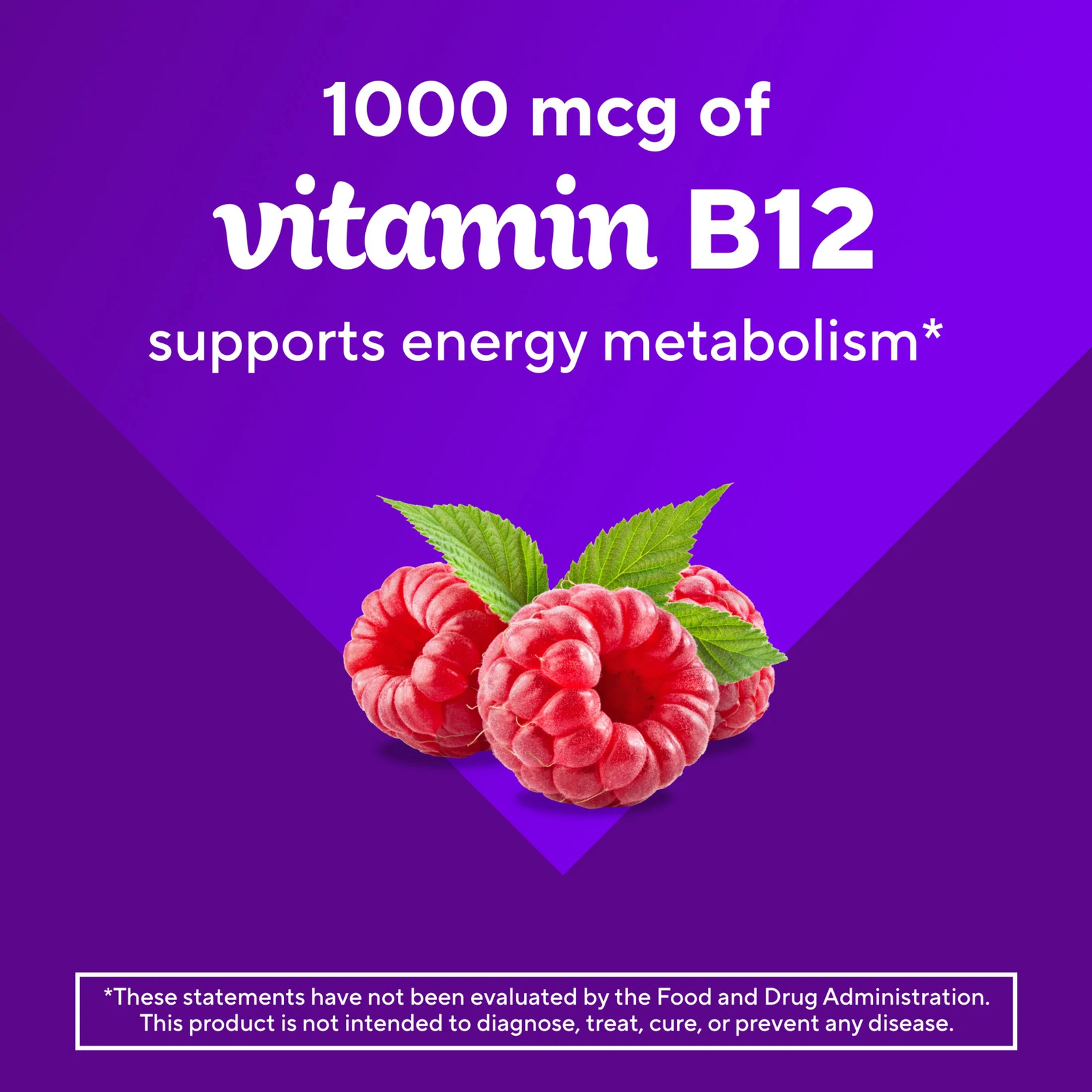 Vitafusion Vitamin B12 Gummy Vitamins, 1,000 Mcg, Raspberry Flavored, 140 Count