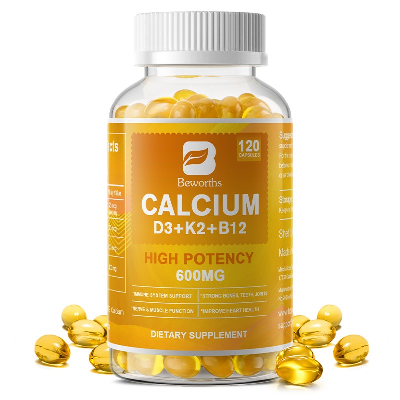 2X 120pcs Potency Calcium Vitamin D3 & K2-Bone Strength, Muscle & Nerve