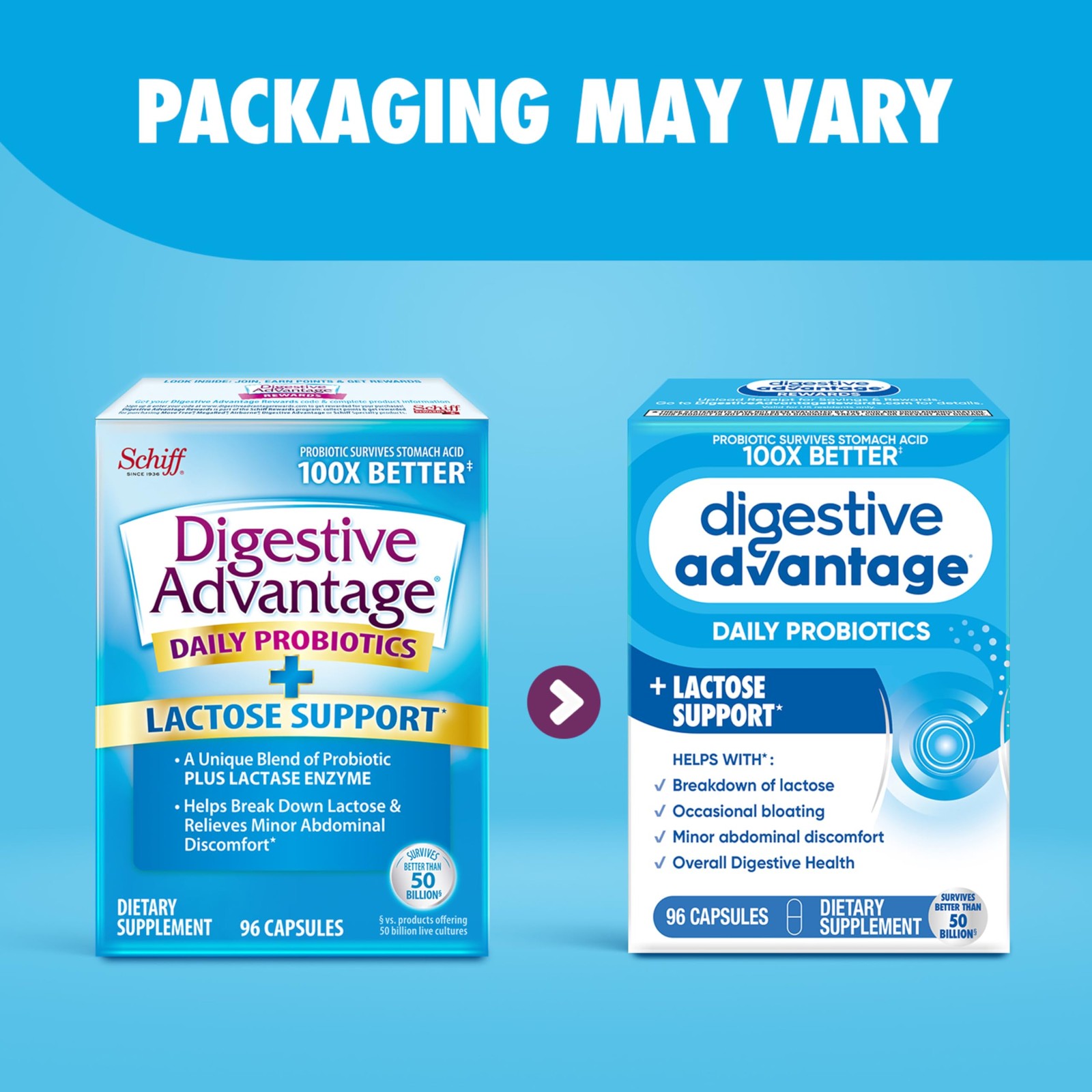 Lactose Defense Capsules (96 Count In A Box), Helps Breaks Down Lactose and D…