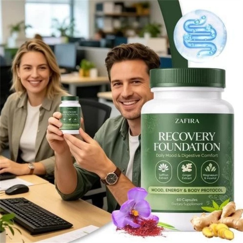 Zafira Recovery Foundation Mood & Digestive Support Capsules With Saffron Extrac