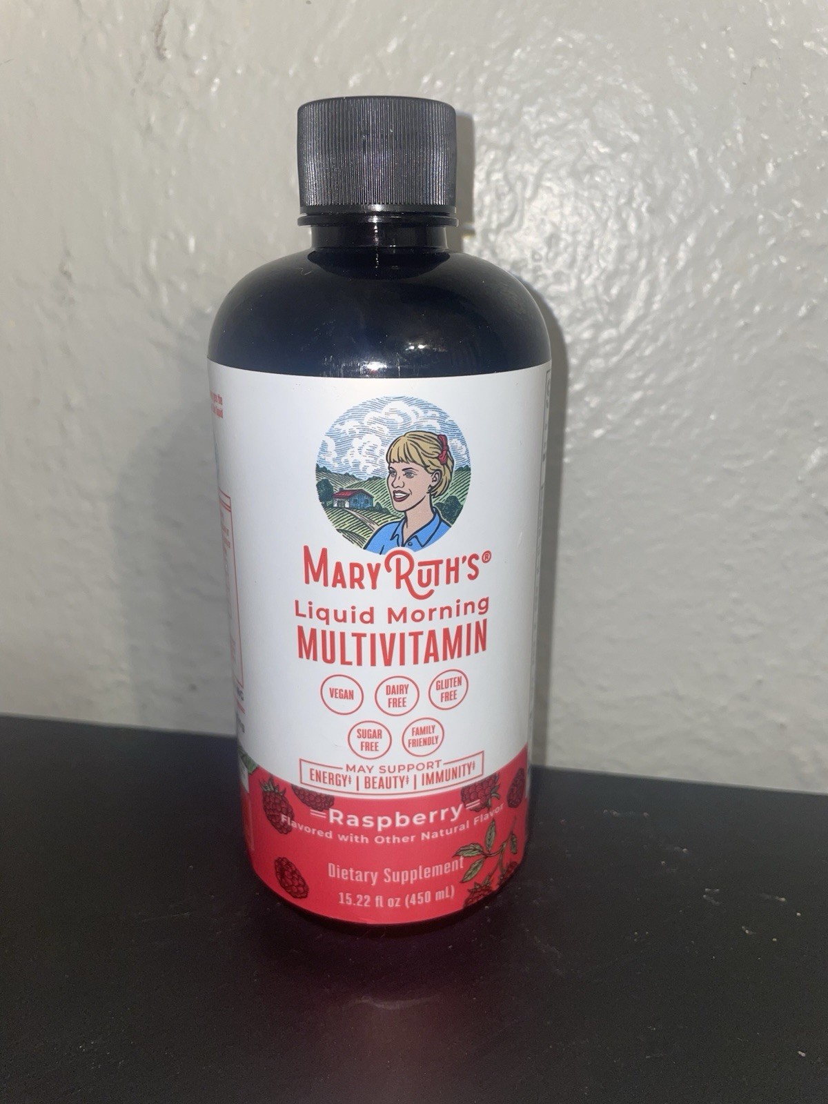MaryRuth’s Liquid Morning Vegan Multivitamin Raspberry 15.22 fl oz Exp 09/2027