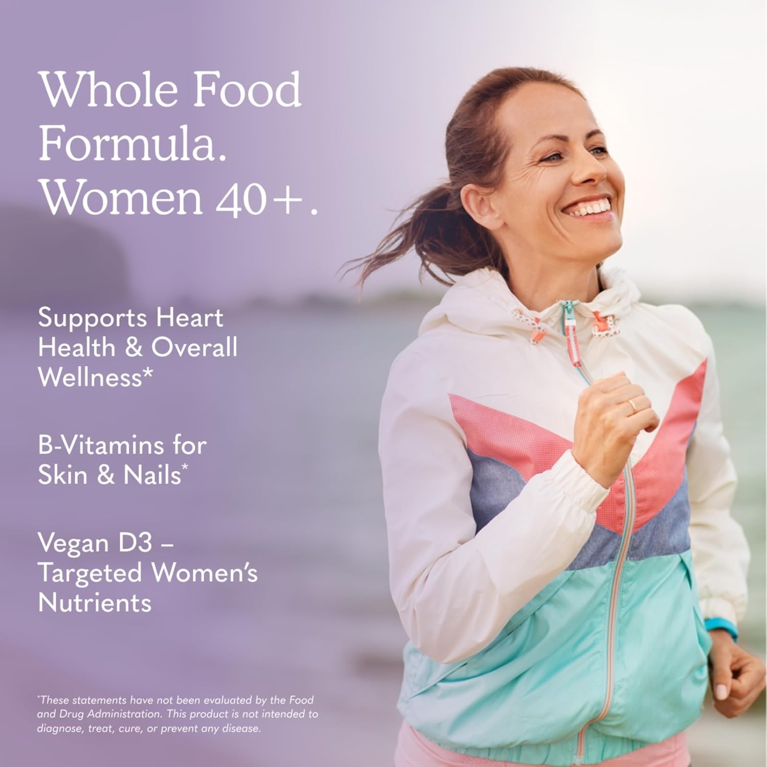 Organic Multivitamin for Women 40+ – 120 Caplets for Daily Vitality