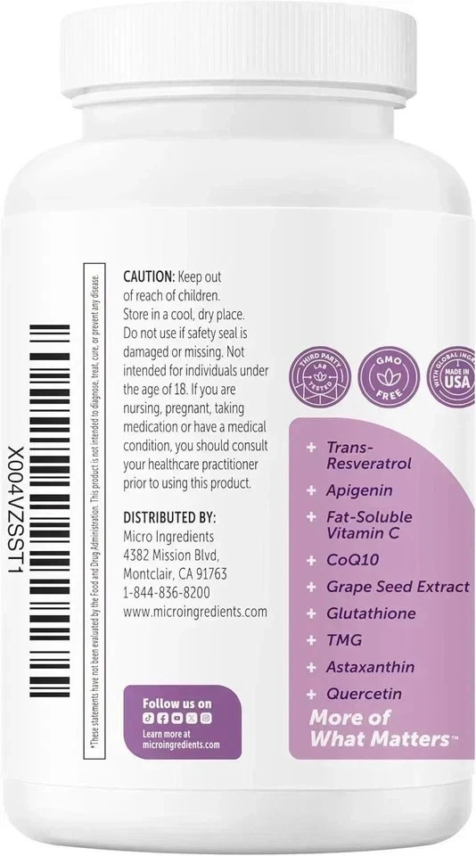 3PCS NMN COMPLEX 1,000mg – with Caps Resveratrol 10-in-1 NAD+ Booster 120 |