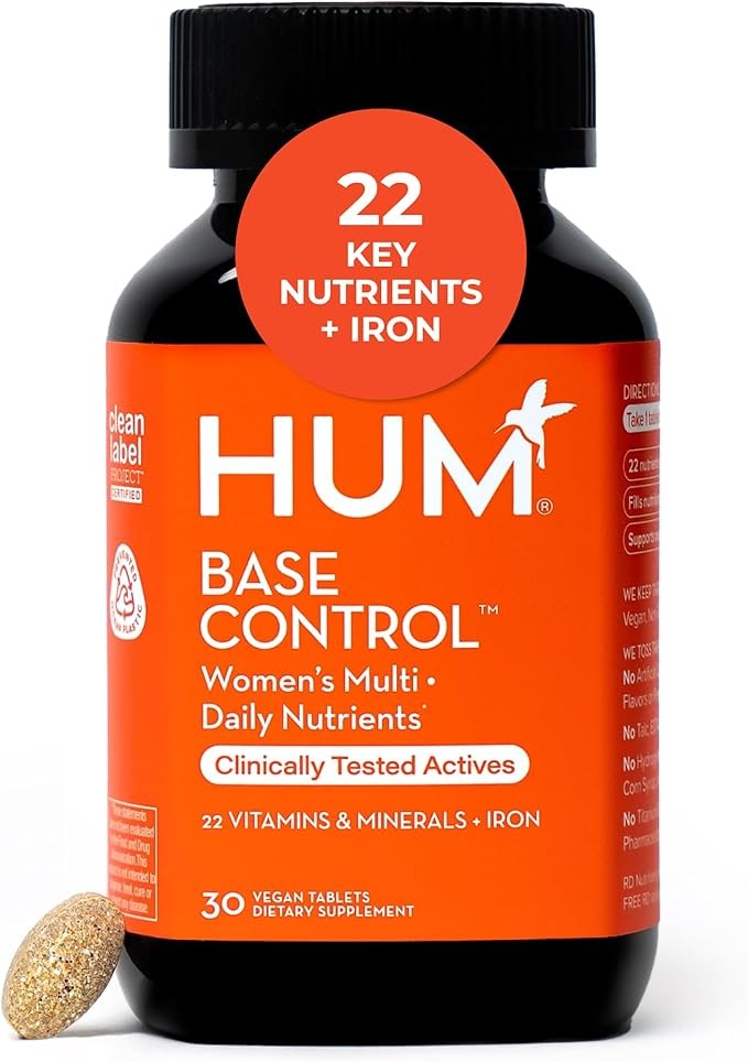 HUM Base Control Women’s Multivitamin Daily | Nutrient Supplement Tablets | 100g