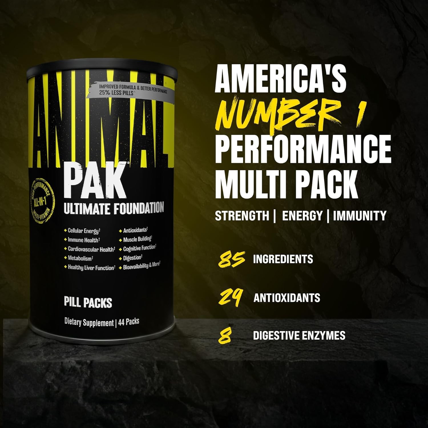 Animal Pak – Convenient Multivitamin for Men & Women Daily All-in-One 44 Count
