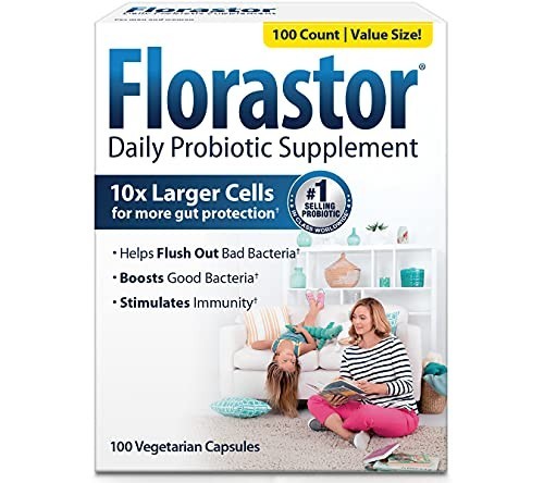 2PCS Florastor Probiotic Daily 250Mg, Supplement, 100 Capsules Ea