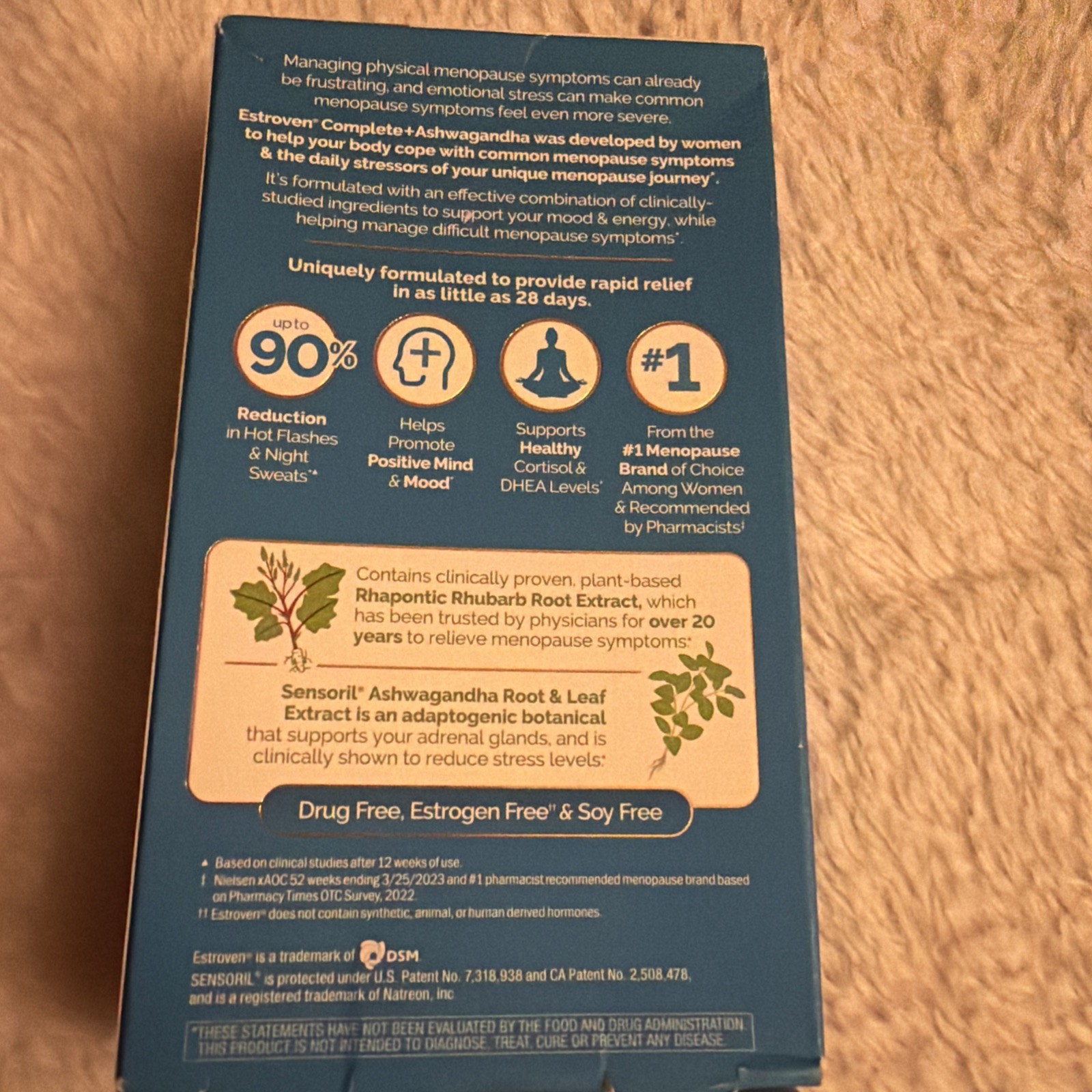 ESTROVEN COMPLETE+ASHWAGANDHA MENOPAUSE RELIEF 30 Caplets – Exp 07/2026