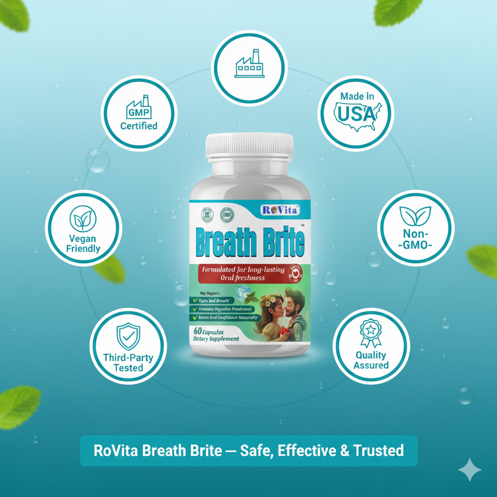 Breath Brite Oral Probiotics – Fresh Breath & Oral Health Support – 60 Capsules