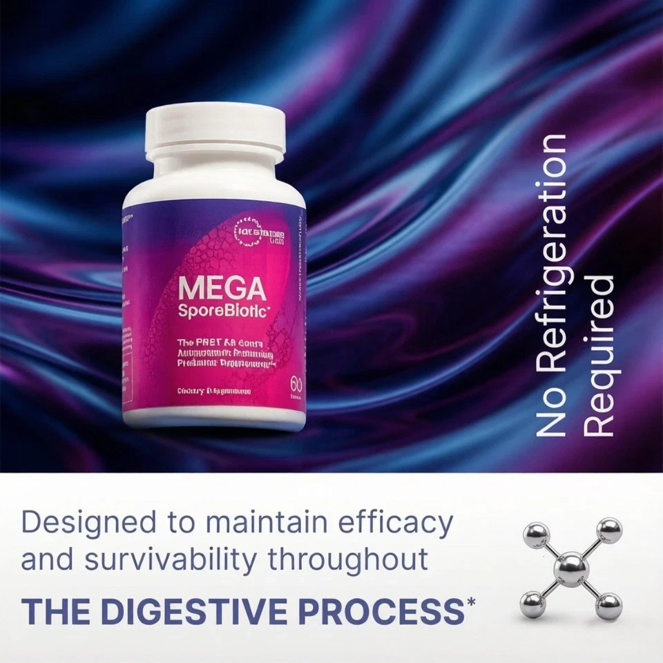 NEW！Mega Sporebiotic 60 Capsules Microbiome Labs, probiotic supplement – 3 PACK