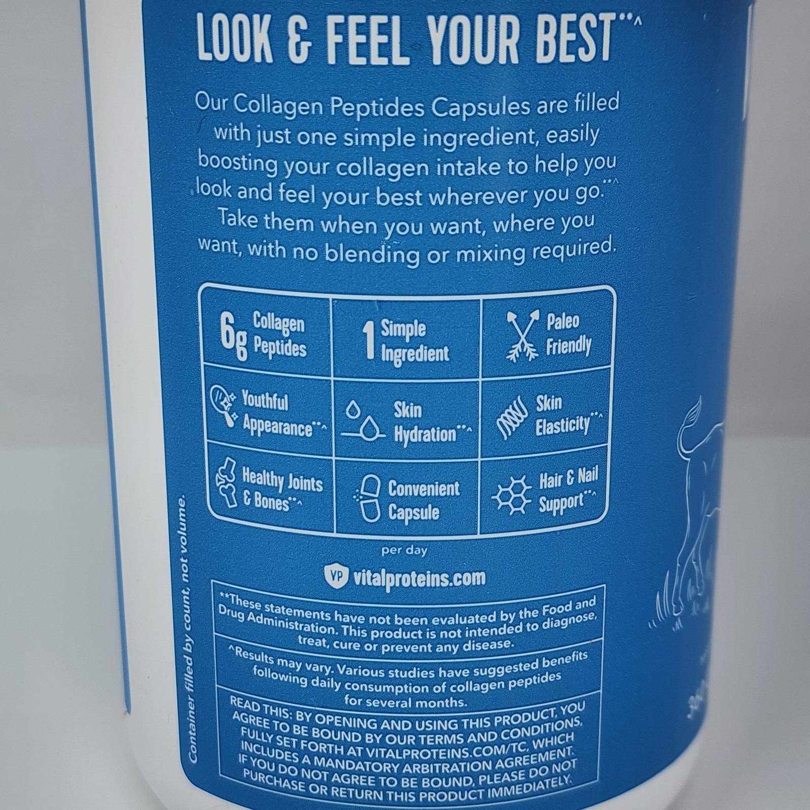Vital Proteins Collagen Peptides, 360 Capsules per Bottle, Exp 03/2027 (2 Pack)