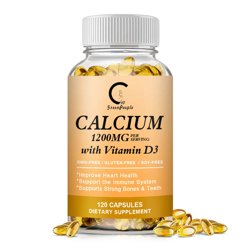 Calcium with Vitamin D3 1200mg & 1000IU -Bone Health Supplement,120 Capsules