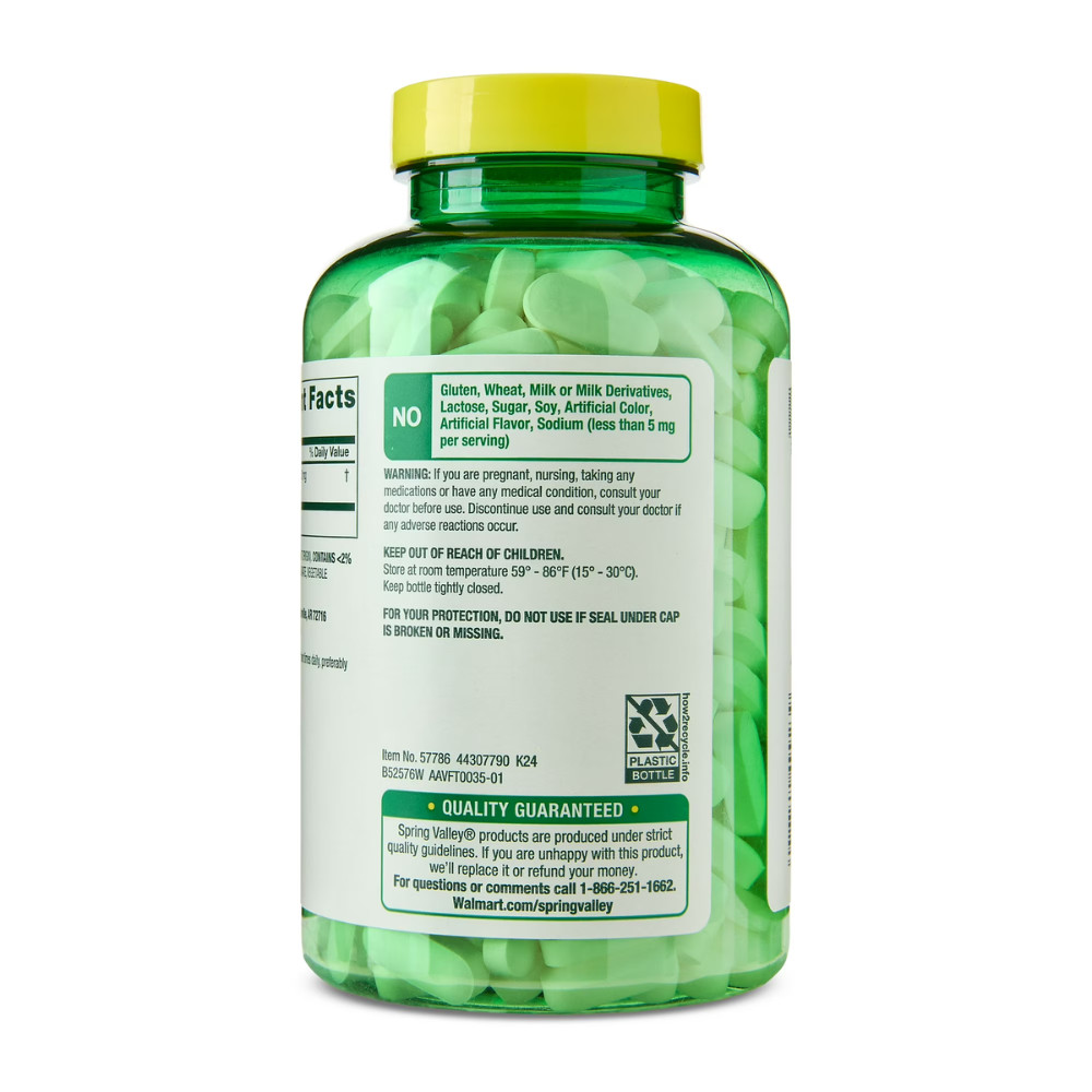 Spring Valley L-Lysine 500MG Dietary Supplement – 250 Count, Gluten Free, 1 Pack