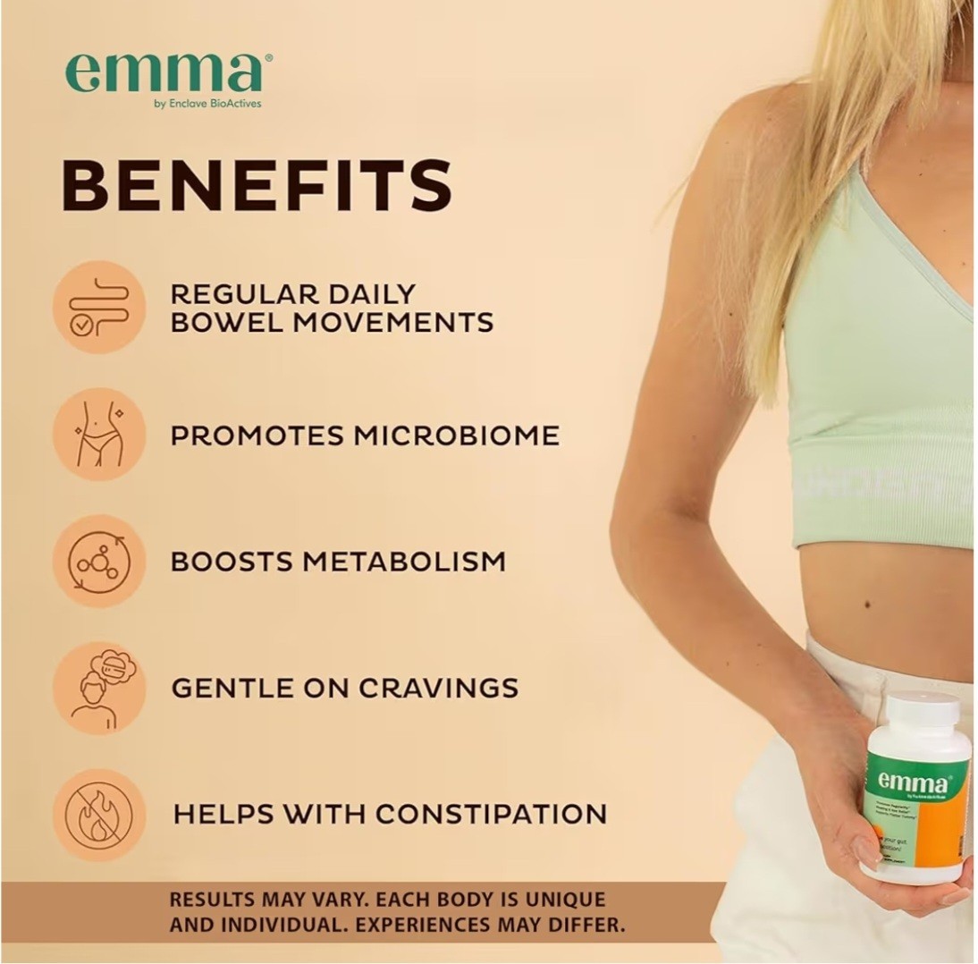 Emma Gut Health Doctors Endorsed Supplement.60 Capsules Relief from Gas/Bloating