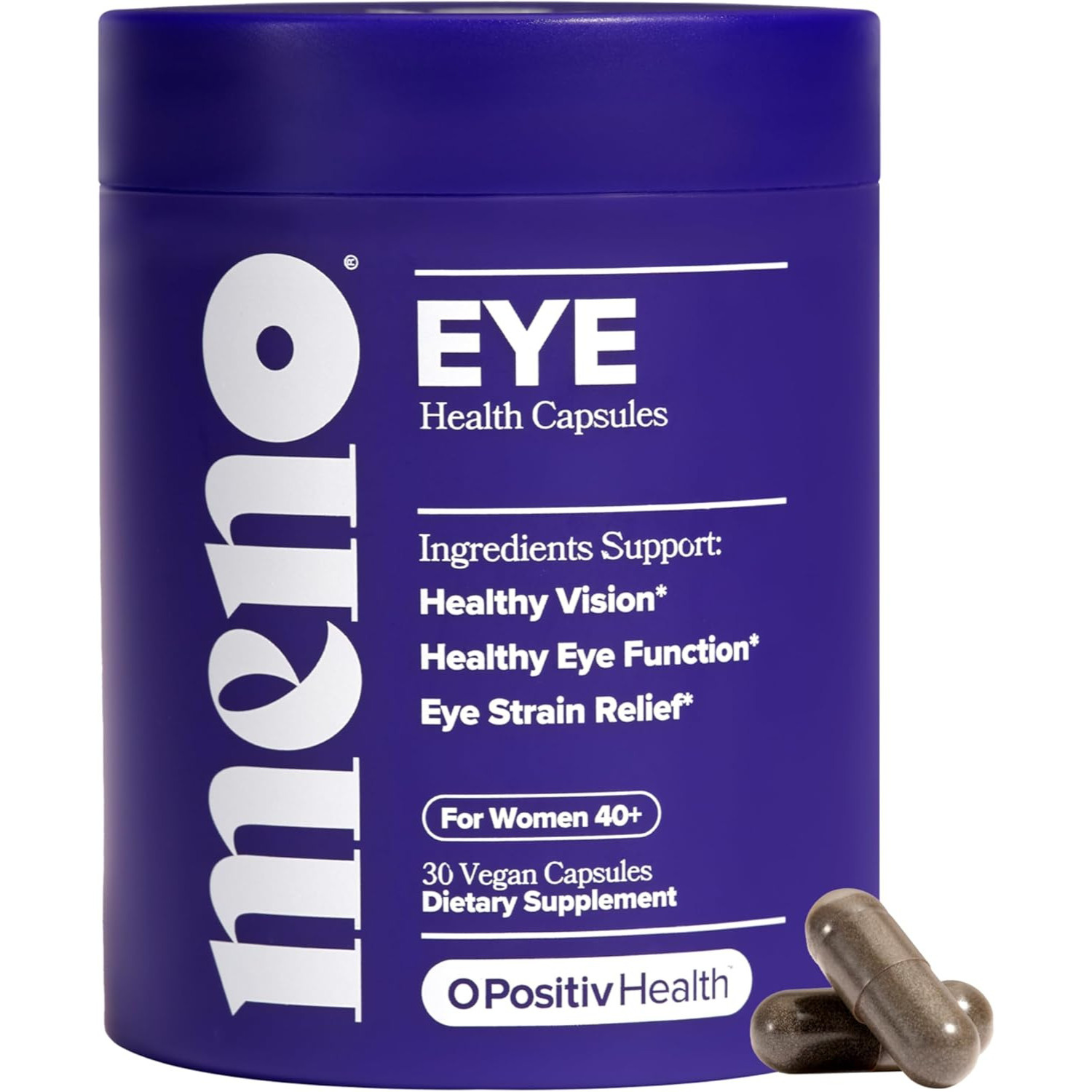 O Positiv MENO Eye Health Capsules Lutein, Zeaxanthin, Bilberry Extract, Vitamin