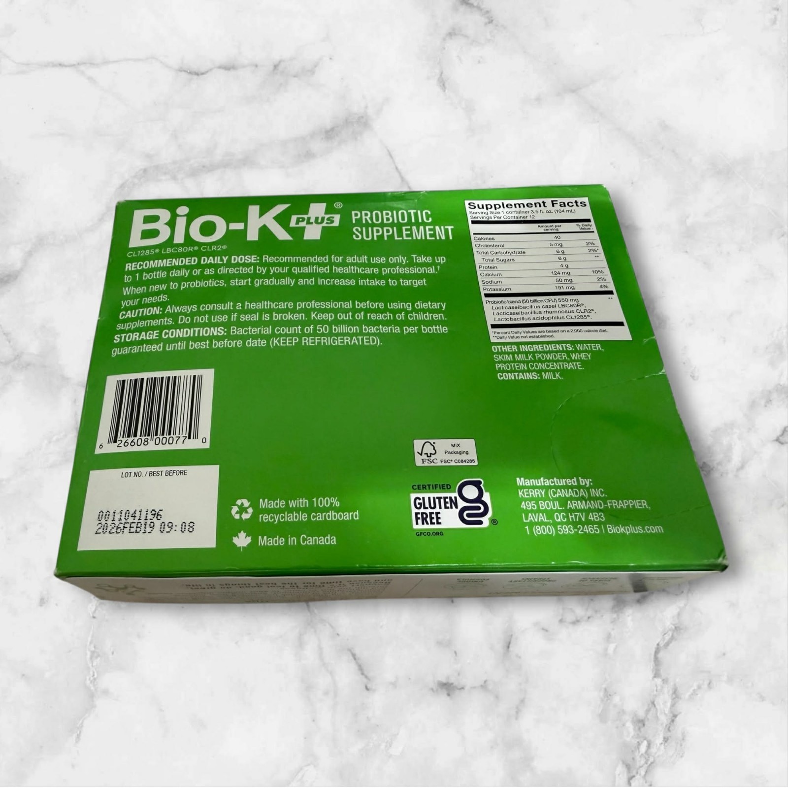 Acidophilus Bio K + CL 1285 42 Oz by Bio-kPlus EXP02/2026 BRAND NEW SHIPPING