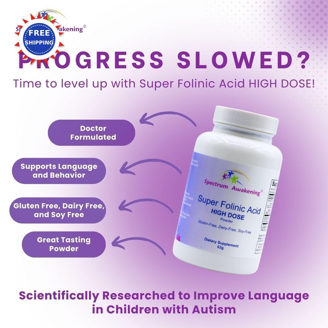 Spectrum 4X Awakening Super Folinic Acid Leucovorin Dose Powder High Supports