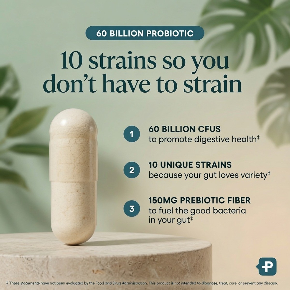 Physician’s Choice 60 Billion Probiotic 84 Caps -10 Strain +Prebiotic,Gut Health