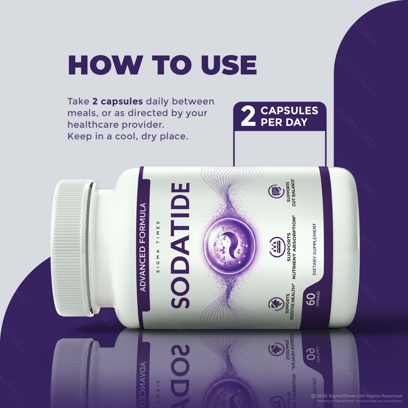 Sodatide Capsules, Gut Health & Metabolic Support Supplement – 5 Pack