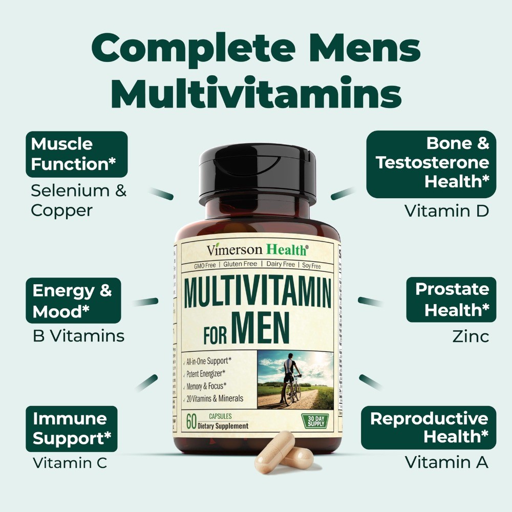 Multivitamin For Men – Daily Mens Multivitamins & Multiminerals With 60 capsules