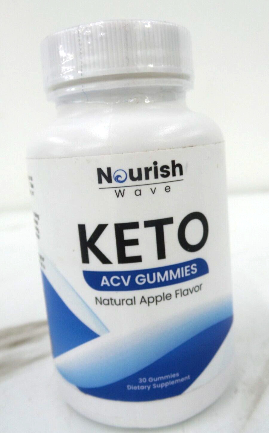 Nourish Wave KETO ACV GUMMIES Natural Apple Flavor 30 gummies Exp. 01/2026